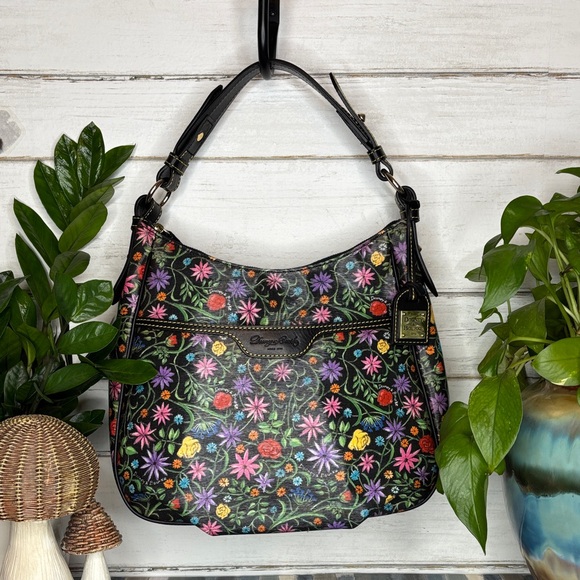 Dooney & Bourke Handbags - Dooney & Bourke Multicolor Floral Hobo Bag